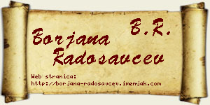 Borjana Radosavčev vizit kartica